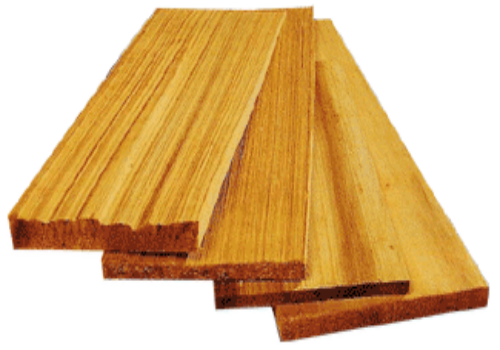 4 pieces of cedar wood